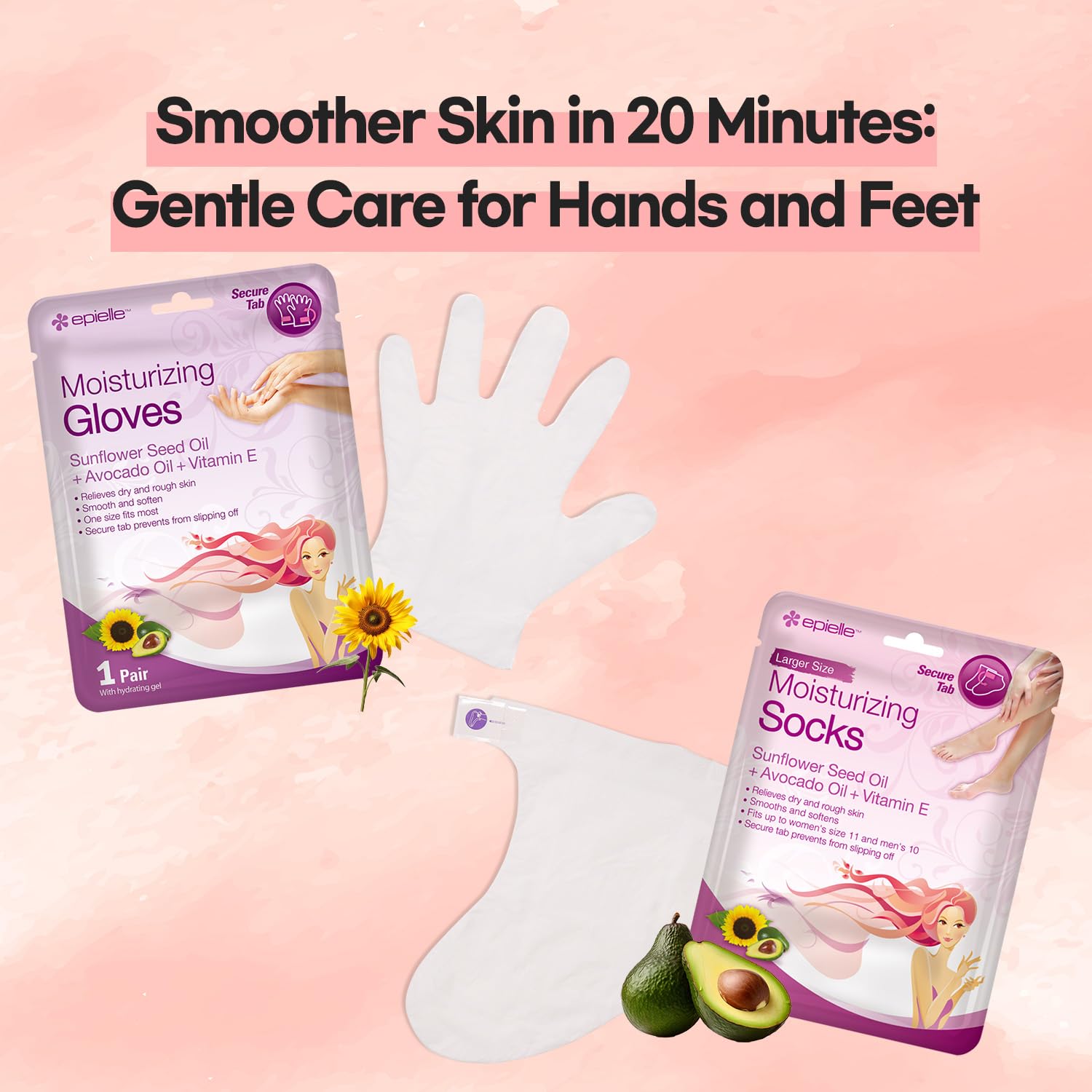 Epielle home spa day setup with foot care products.