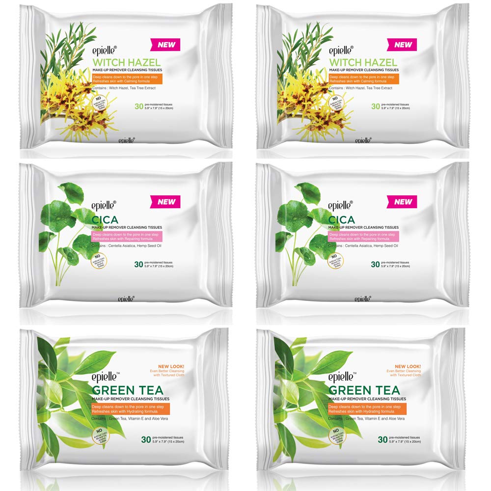 Epielle makeup remover wipes in a 30 count pack for daily cleansing.