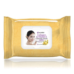 Epielle Makeup Remover Wipes with cucumber extract for a refreshing cleanse.