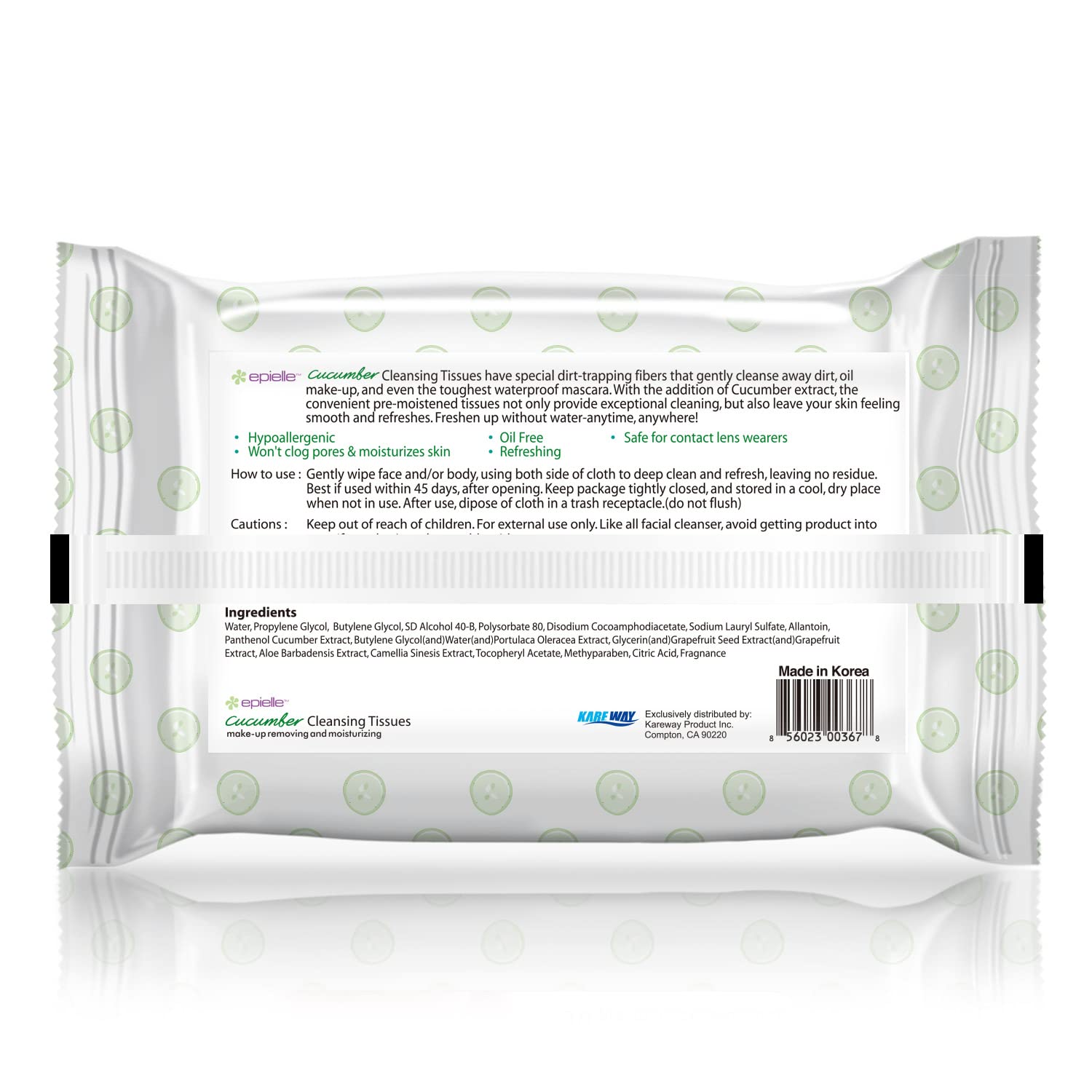 Epielle Makeup Remover Wipes leave skin feeling clean and hydrated.