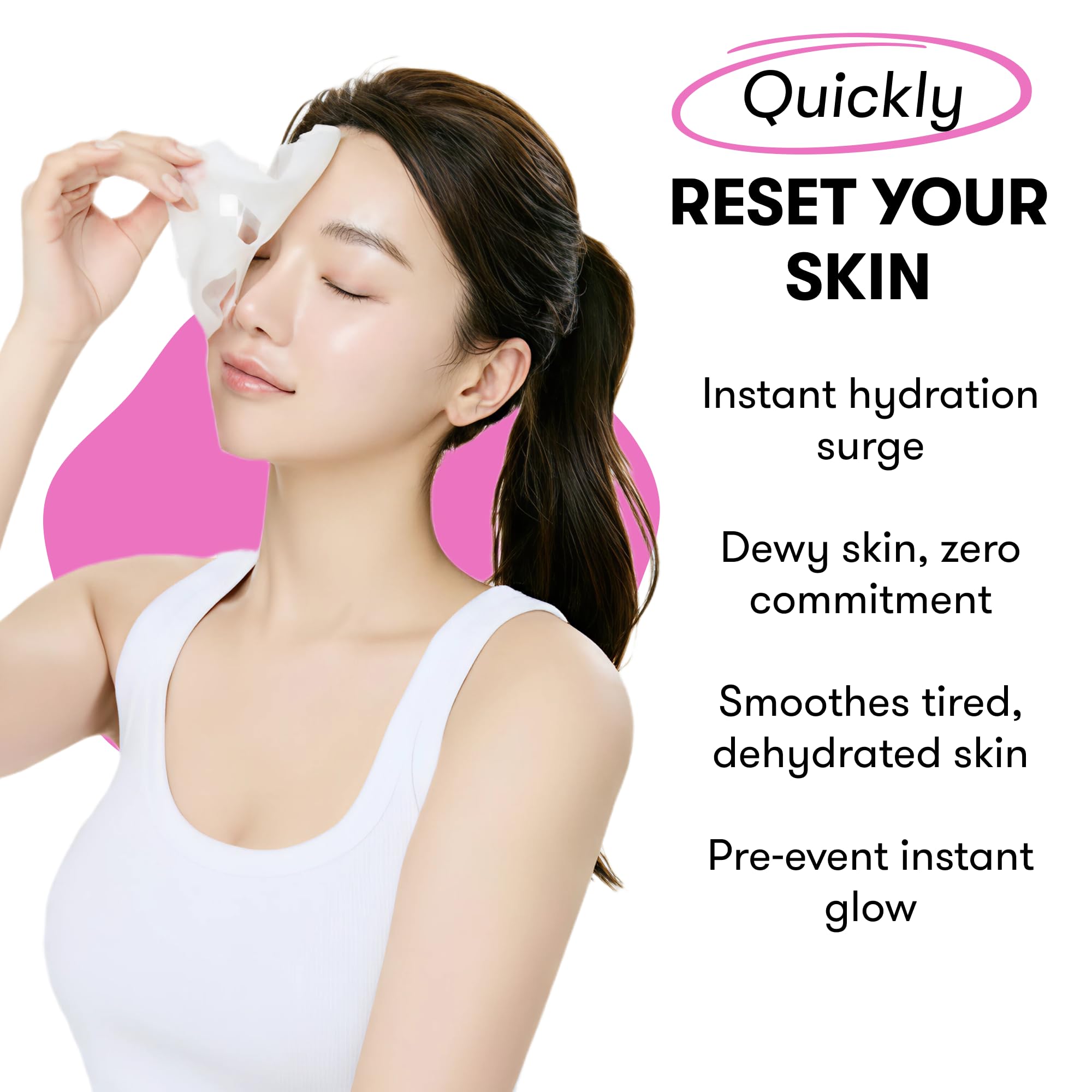 Epielle sheet mask being dispensed for convenient use