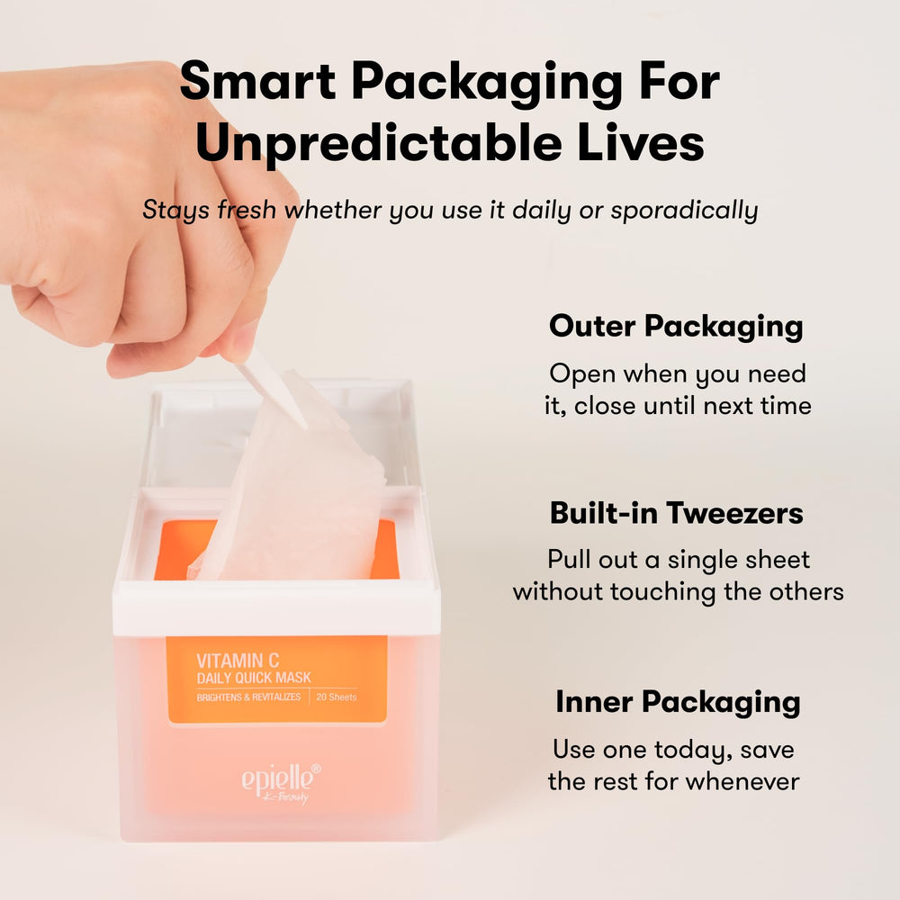 Epielle travel-friendly mask pack designed for busy schedules and flights
