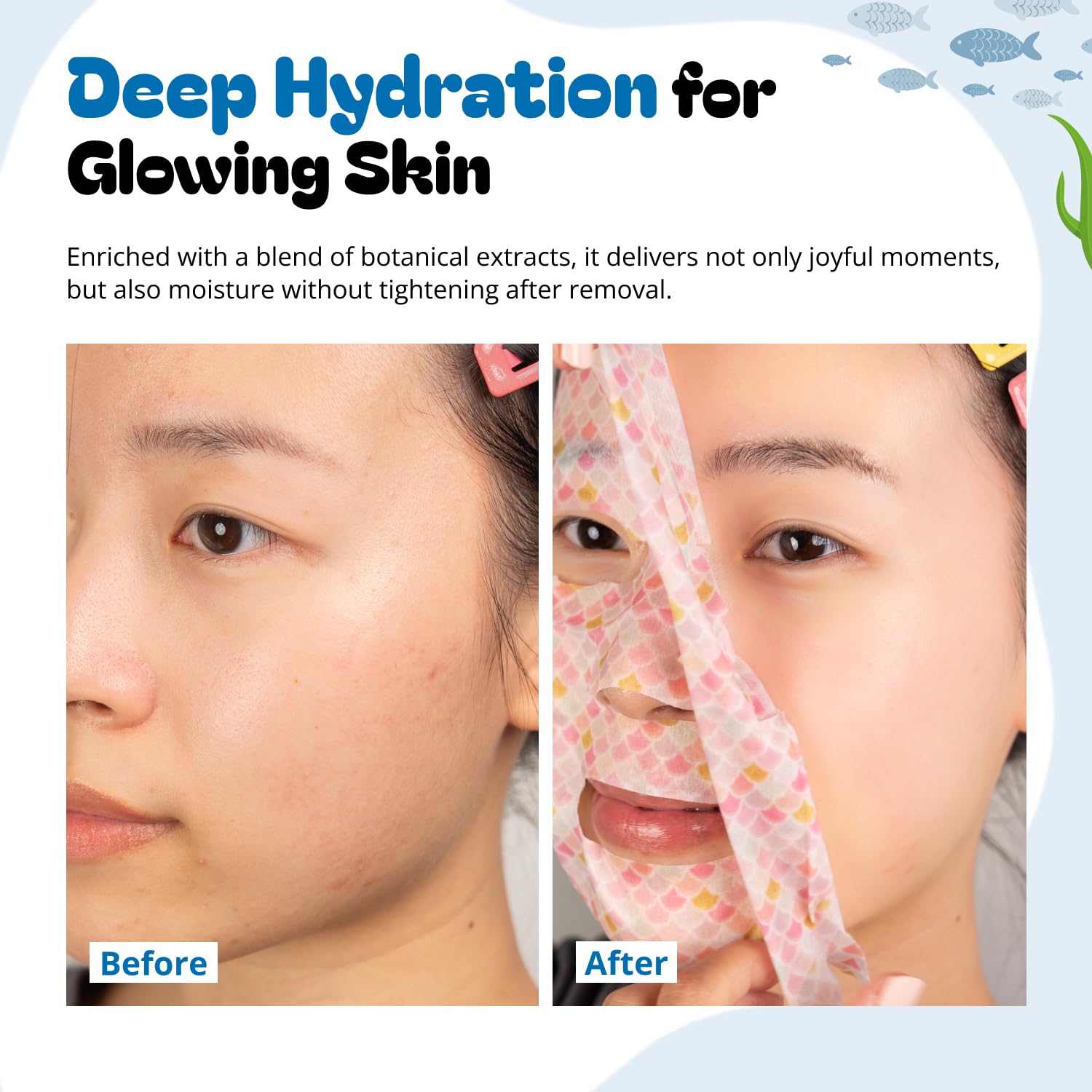 Epielle Wave and Wild narwhal mask nourishes dry areas with gentle care