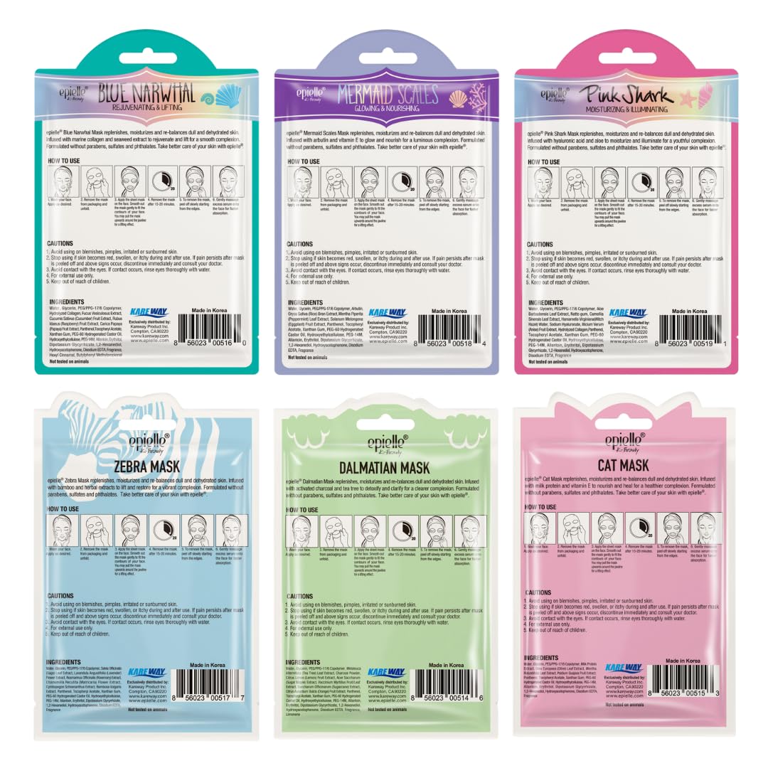 Epielle Wave and Wild spa-party-favor mask ideal for sleepovers and parties