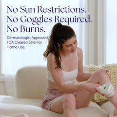 Epilady Epilaser body treatment mode covers larger areas quickly.