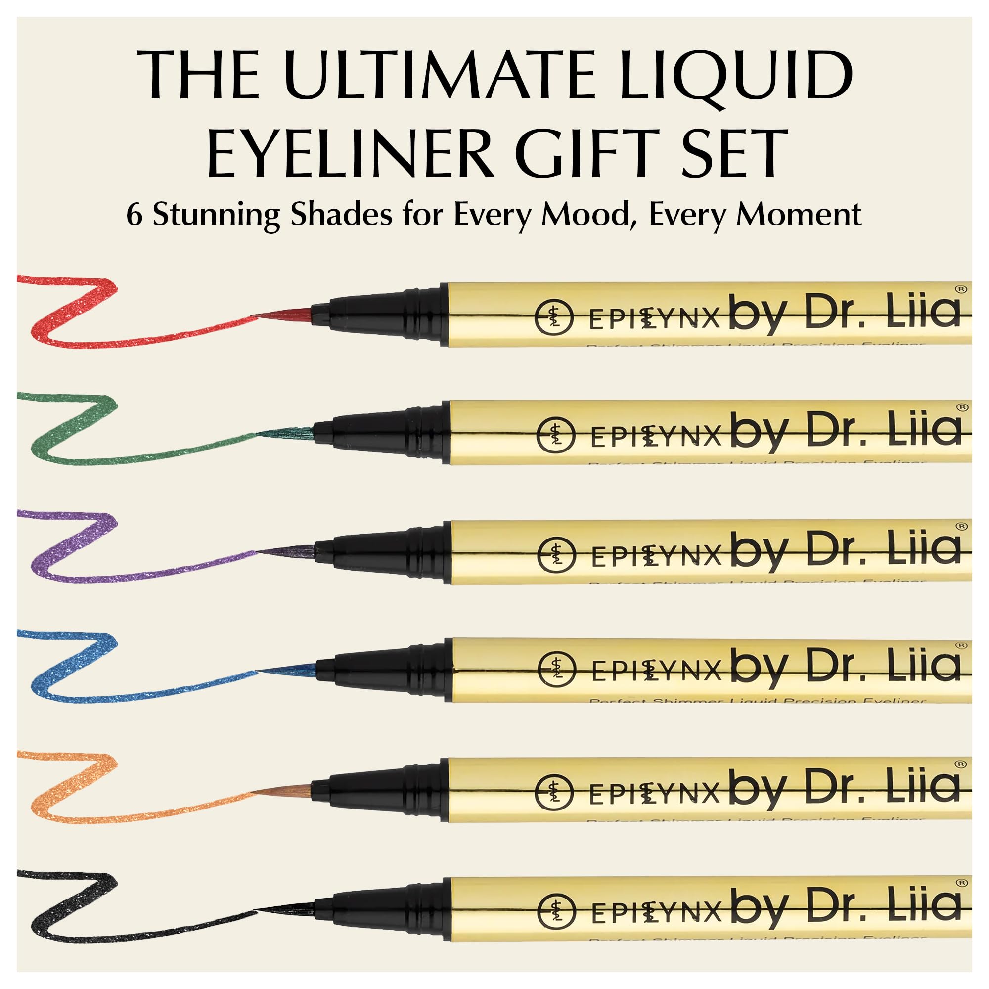 EPILYNX eyeliner fine brush tip for precise application.