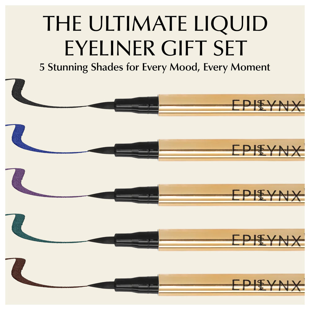 EPILYNX liquid eyeliner fine brush tip enables precise, clean winged lines