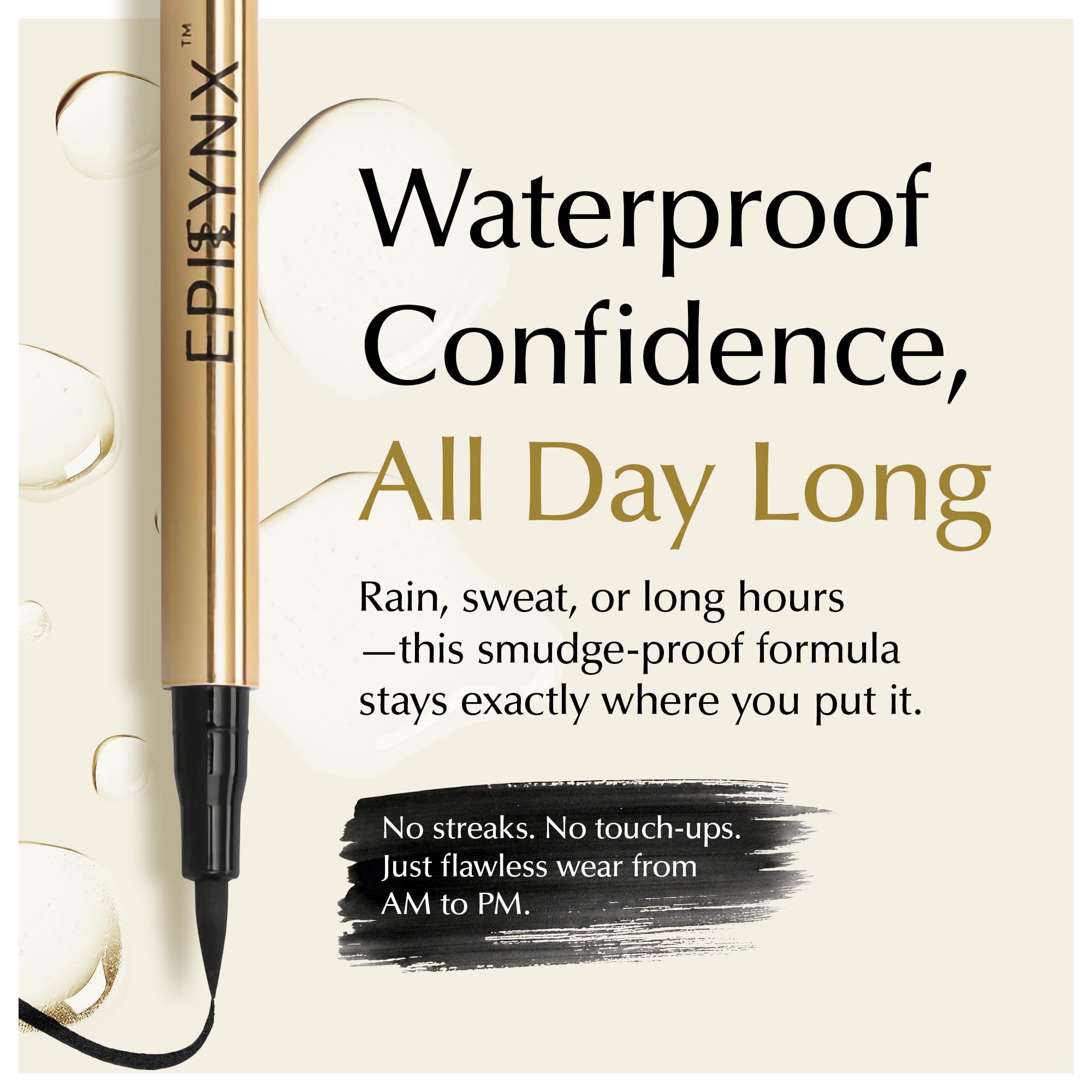 EPILYNX rich black pigment close-up for bold, defined eyes