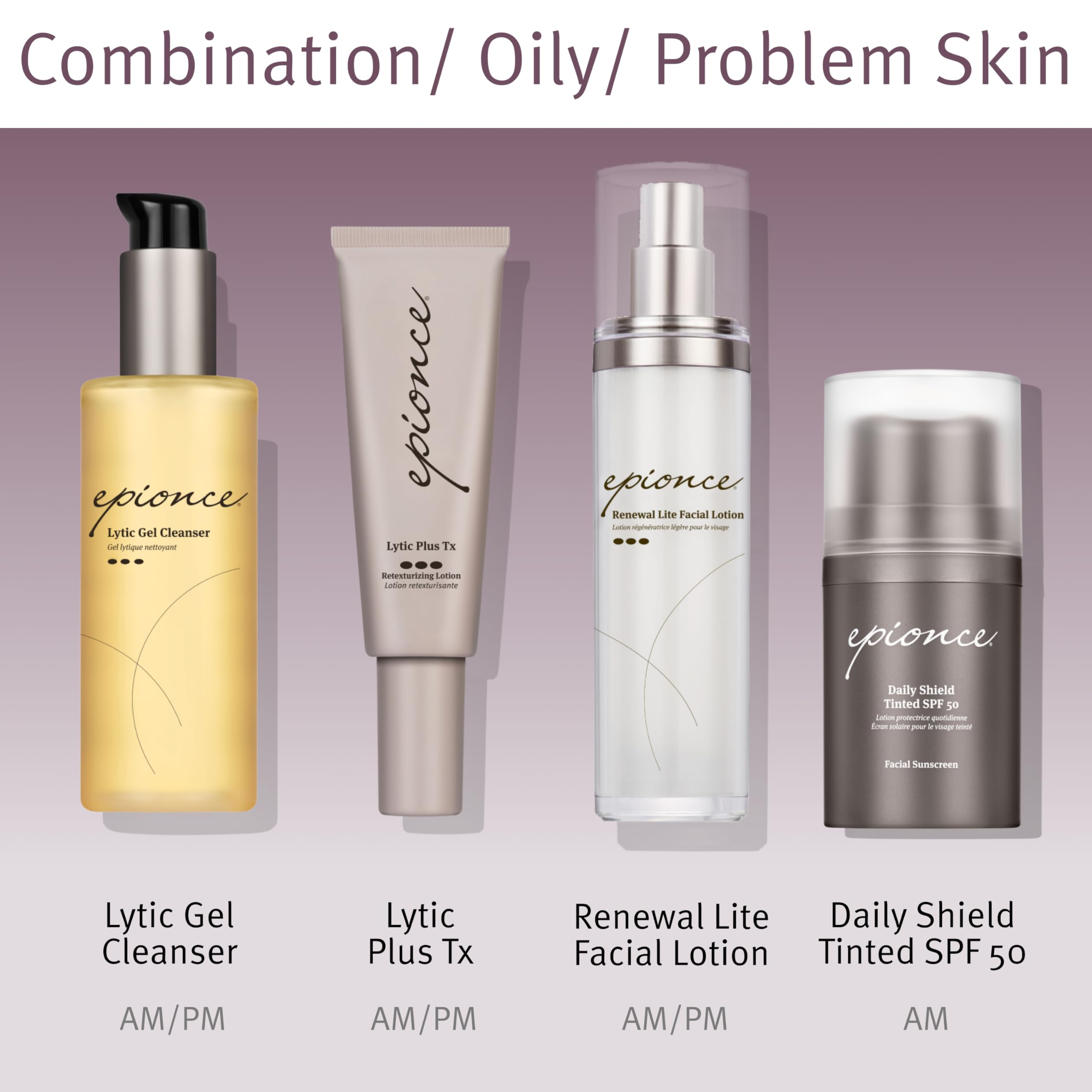 Epionce Lytic Tx porous cleansing image emphasizes pore refinement.