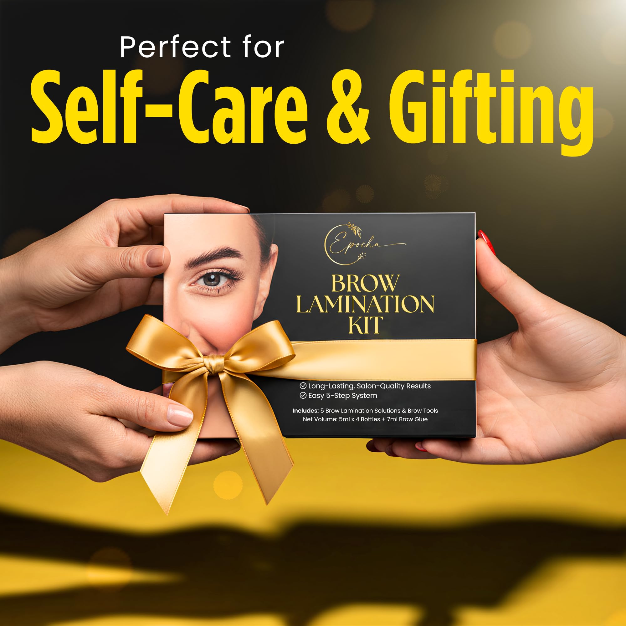 epocha brow lamination kit at home salon quality results for mornings.