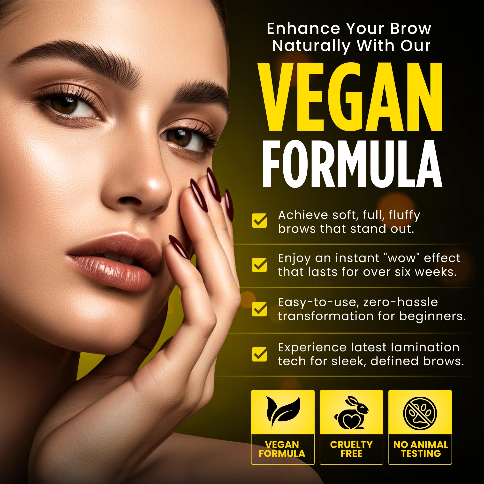 epocha brow lamination kit nourishing serum strengthens brows while adding shine.