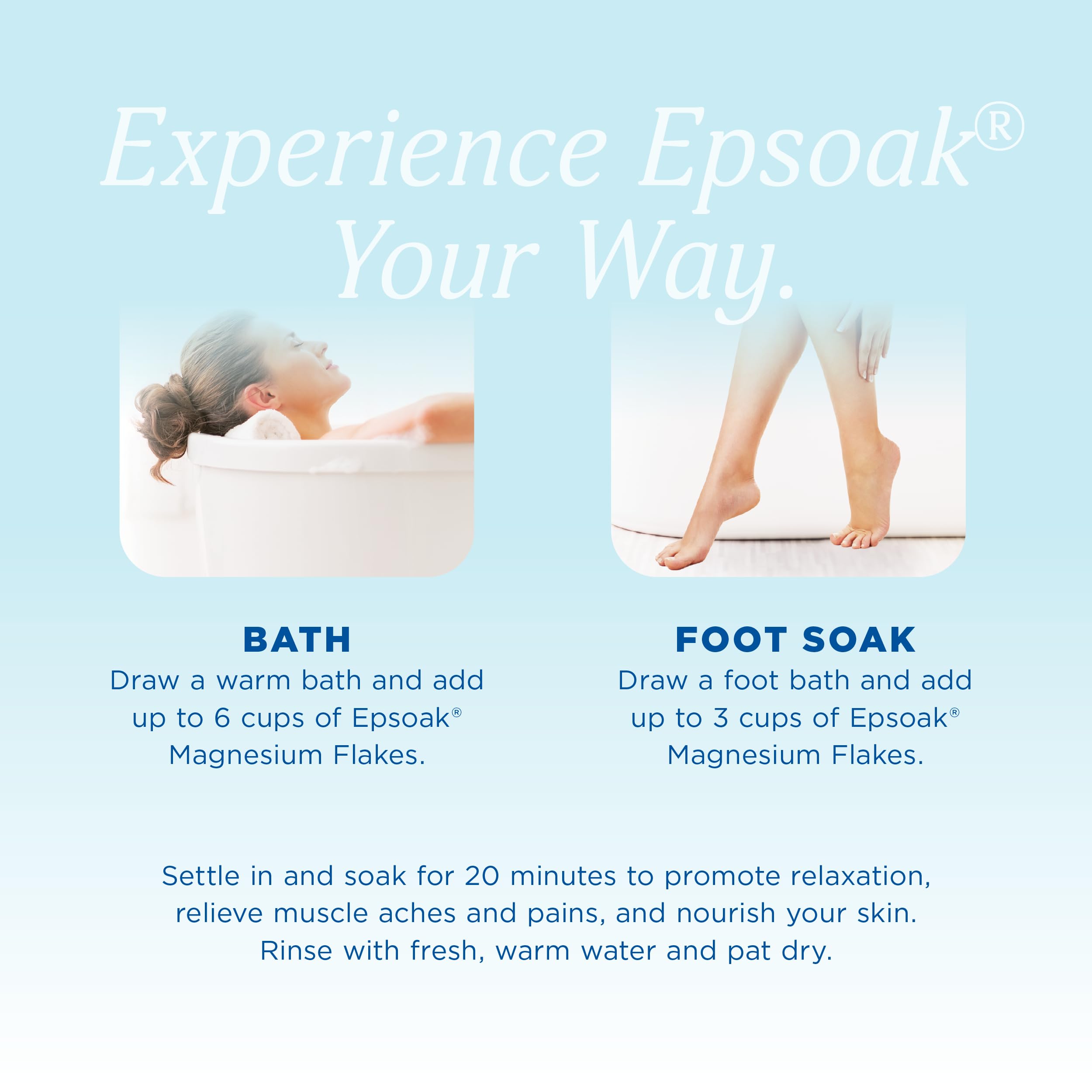 Epsoak Naturals magnesium flakes help moisturize skin while easing post-workout stiffness.