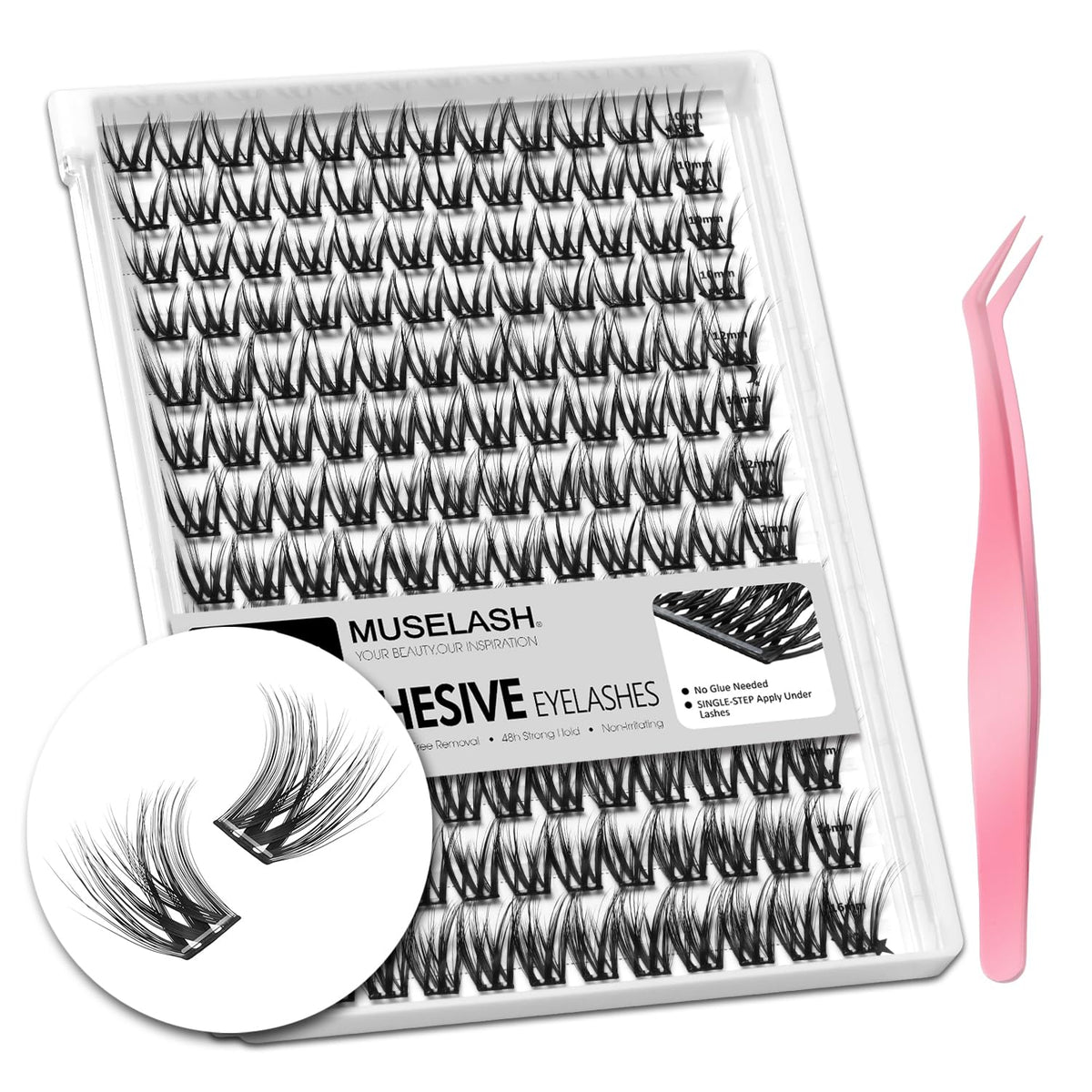 EPUDY FIHSALA wispy lash clusters for natural, lightweight enhancement.