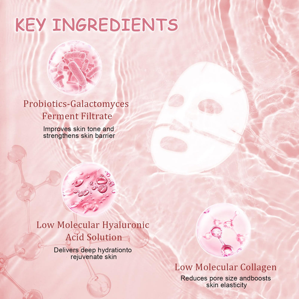 Eqimznv collagen mask gentle formula suitable for sensitive skin with hydration.