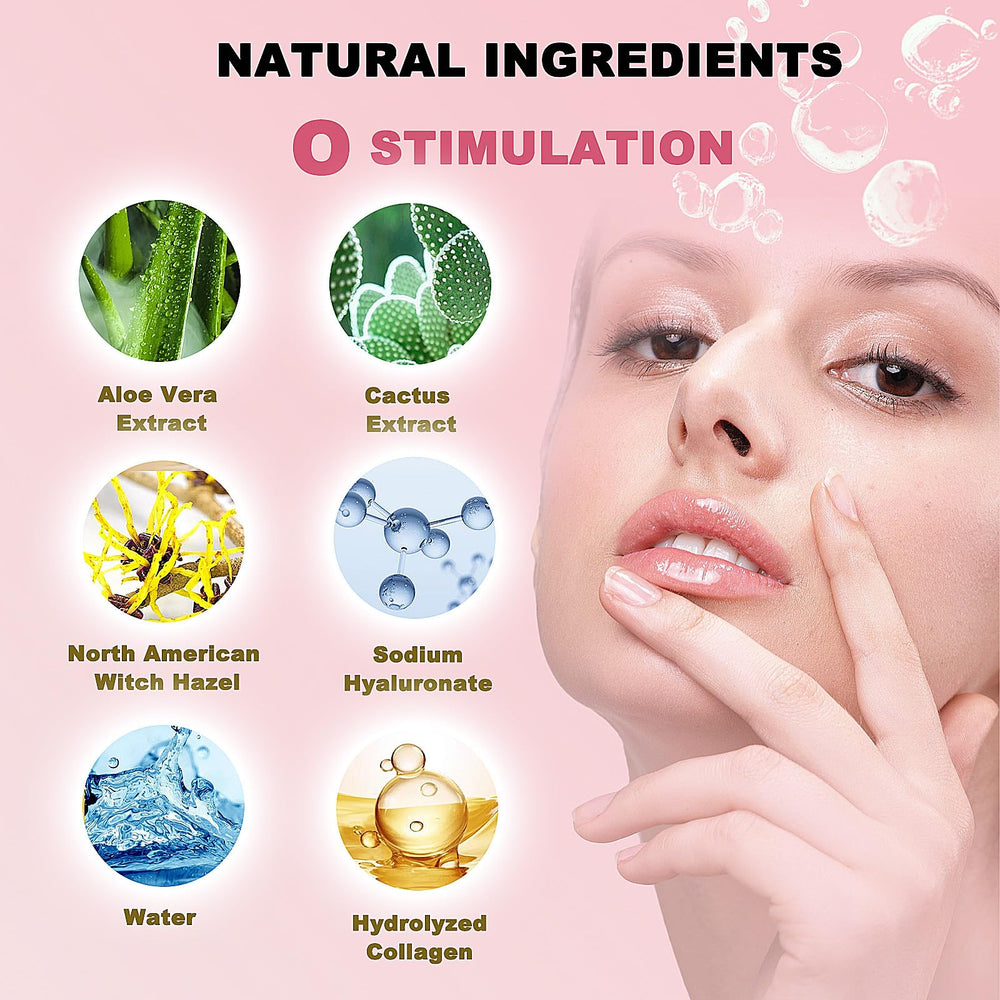 Eqimznv collagen lip mask close-up showing crystal-like gel texture.