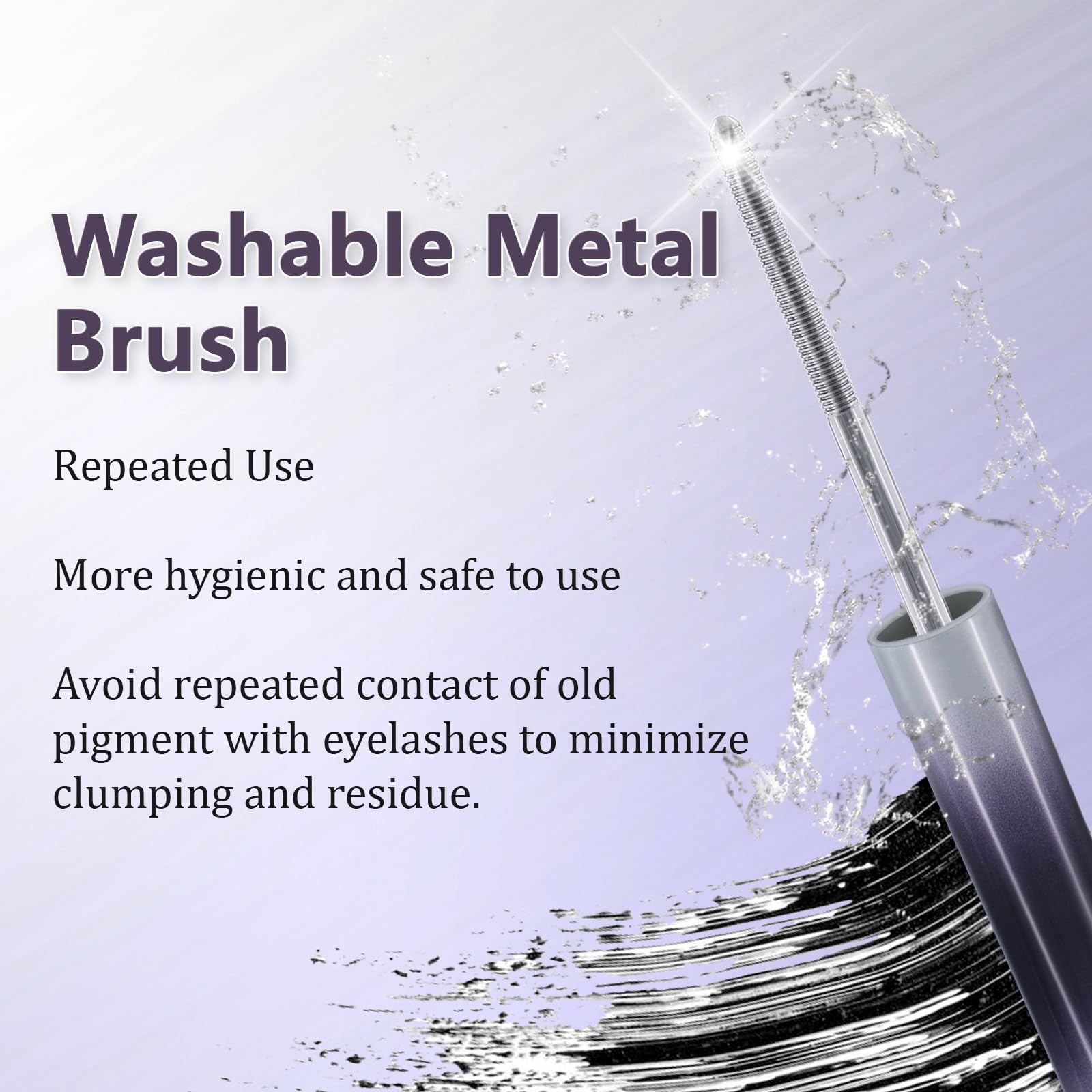 Eqimznv Iron Wand Mascara smudge-proof finish resists transfer.