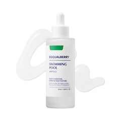 EQQUALBERRY Swimming Pool Ampoule bottle promoting deep hydration for glass skin