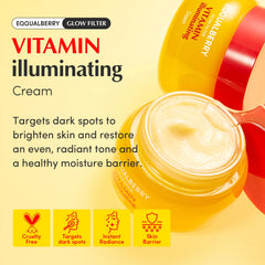 Closeup of EQQUALBERRY cream texture for smooth skin results.