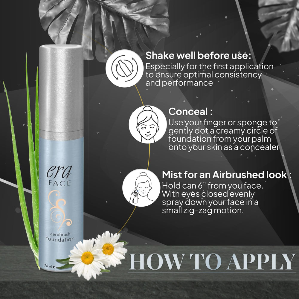 ERA Beauty ERA Face Spray Makeup R4 Champagne packaging on a clean vanity.