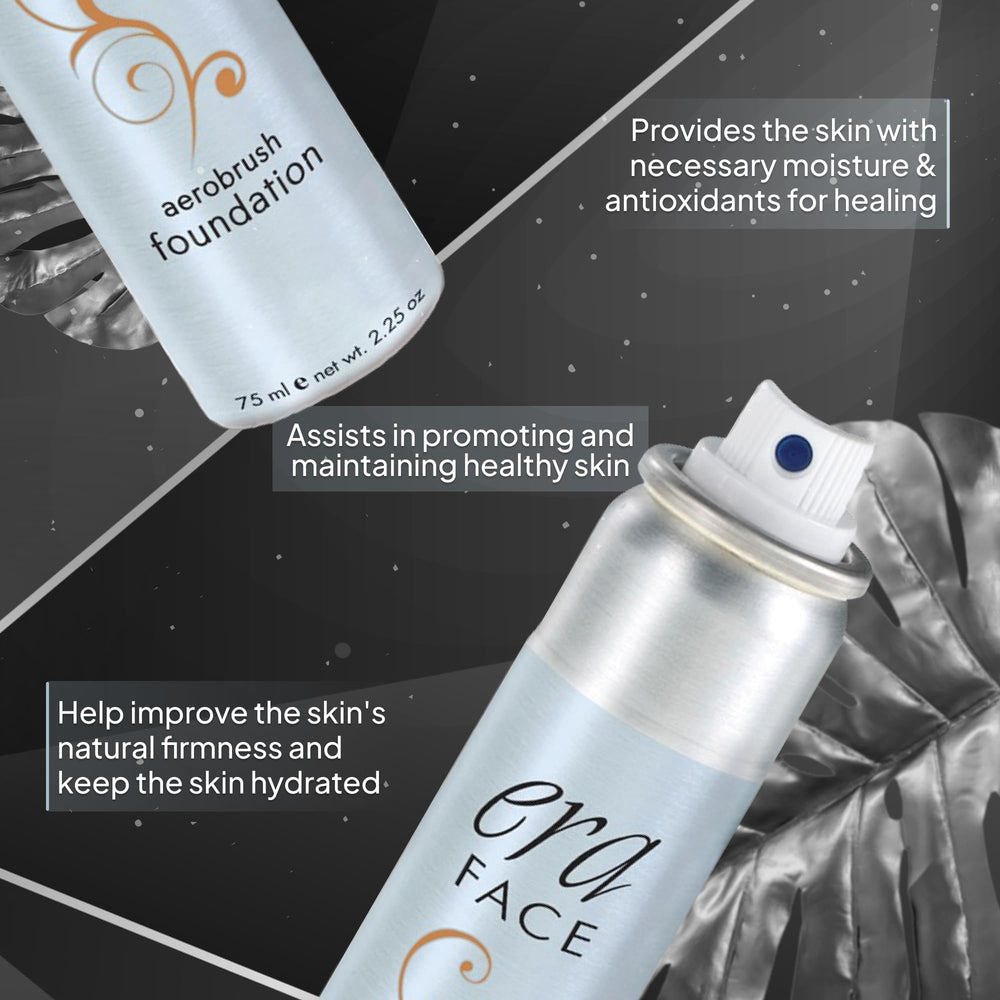 Tattoo area covered by ERA Face Spray Makeup for a natural blend.