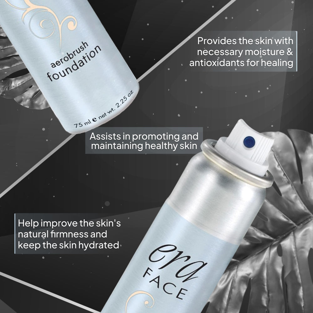 R2 Ivory swatches show color match for ERA Face Spray Makeup