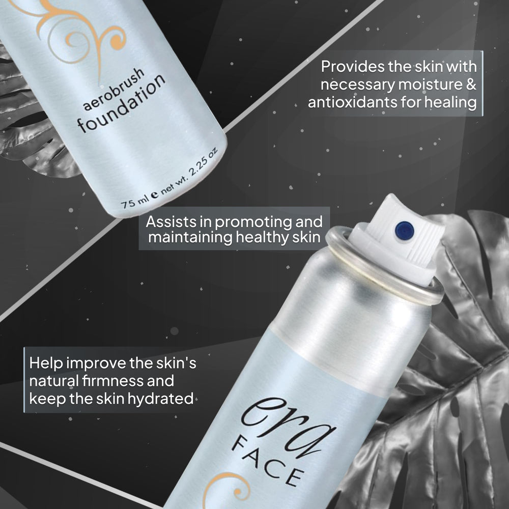 Close-up of ERA Beauty micro droplet technology delivering a smooth matte finish.