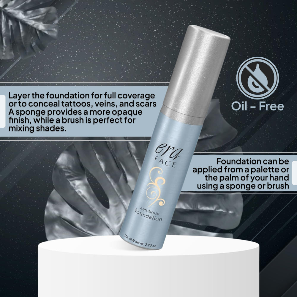 ERA Face spray effectively covers tattoos with lightweight tone