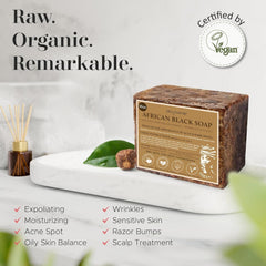 Unrefined shea butter base provides soft, nourished skin.