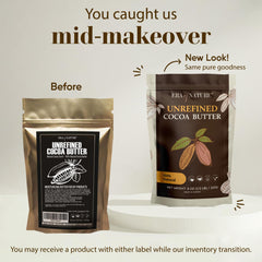 Era of Nature Cocoa Butter Raw applied as a hair mask for hydration