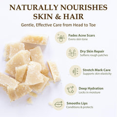 Era of Nature Cocoa Butter Raw on lips for smooth nourishment