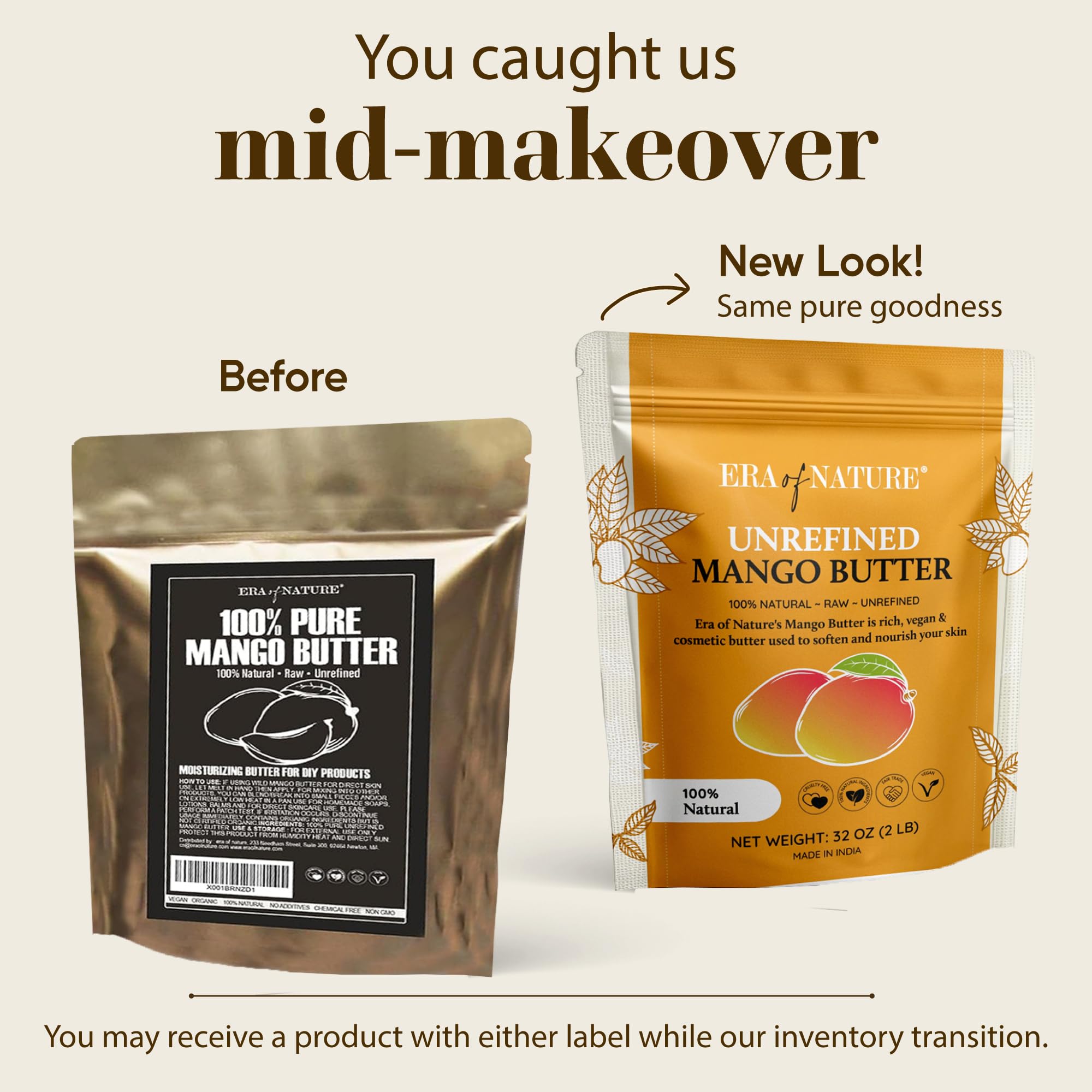 era of nature ethically sourced mango butter supports artisanal farmers.