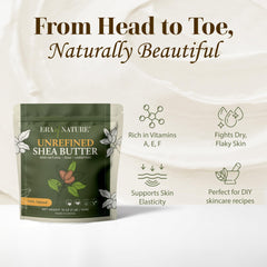 Creamy ivory-white Era of Nature shea butter texture ready for moisturizers.