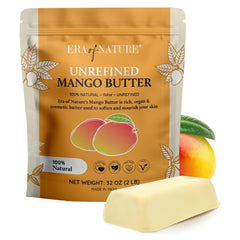 era of nature mango butter block 32oz ready for skin and hair care formulations.