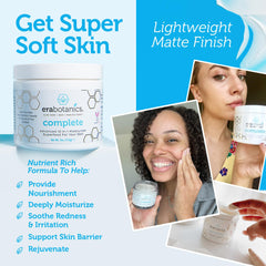 Era Organics Face Moisturizer application hands demonstrating simple daily use