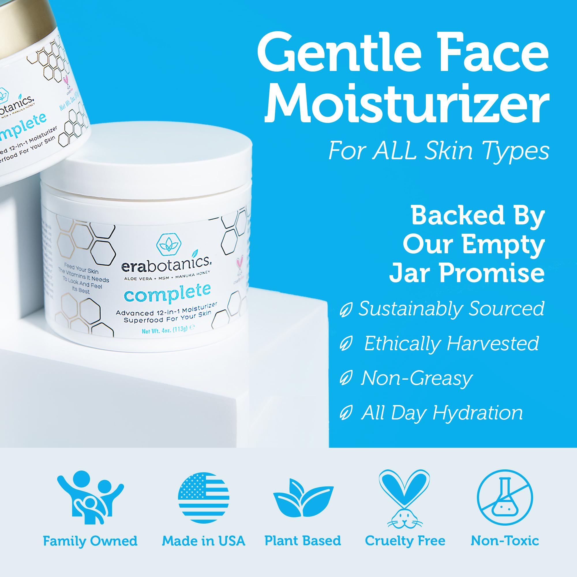 Era Organics Face Moisturizer manuka honey ingredient emphasizing nourishing botanicals