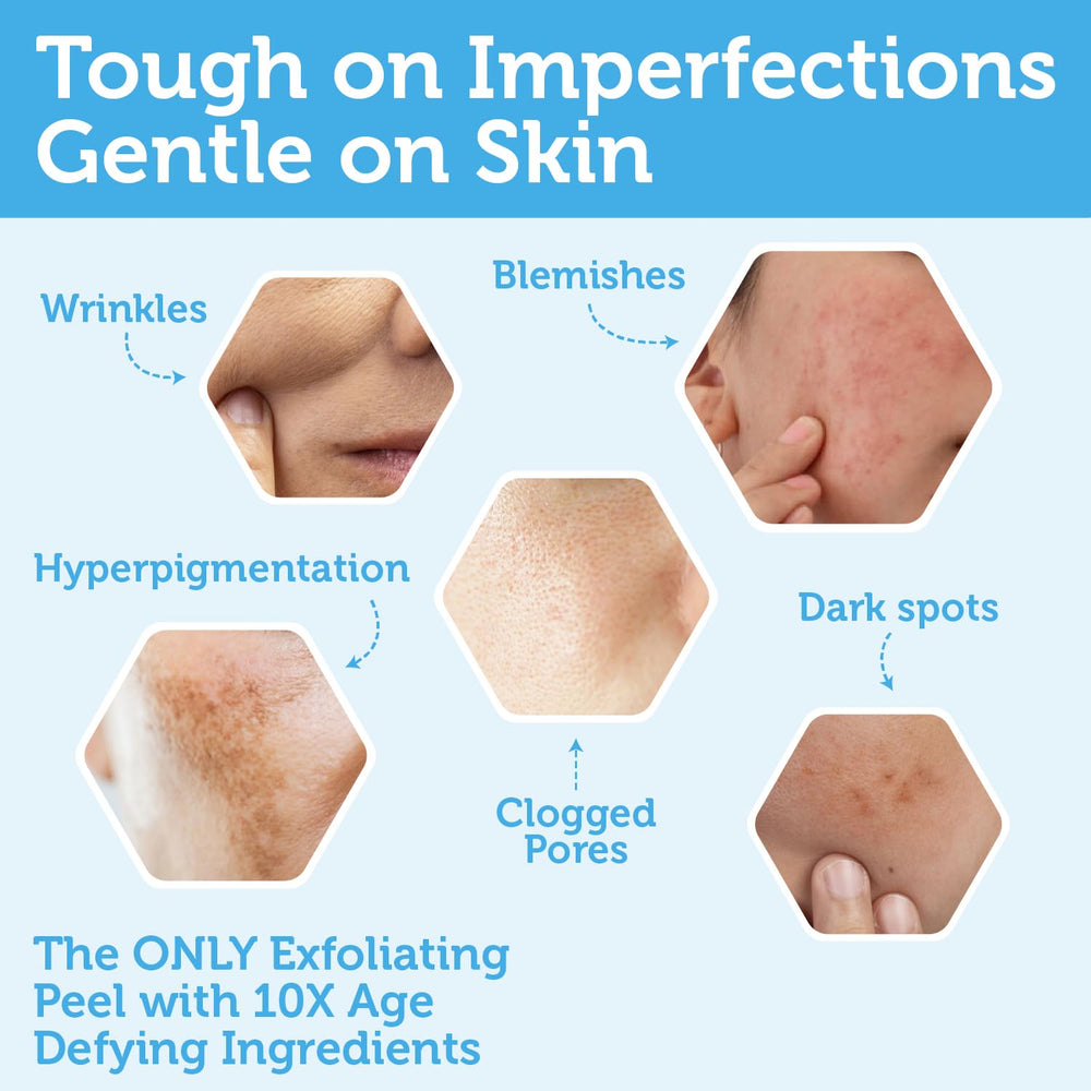 Era Organics face peel texture close-up hints at smooth, renewed skin.