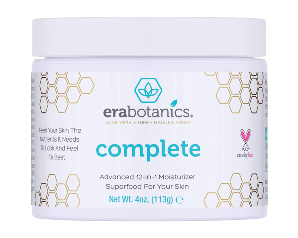 Era Organics Manuka Honey Face Cream jar with rich texture for daily hydration.