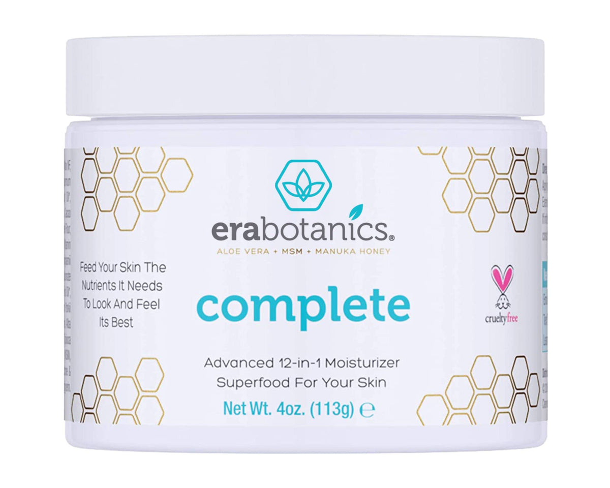 Era Organics Manuka Honey Face Cream jar with rich texture for daily hydration.