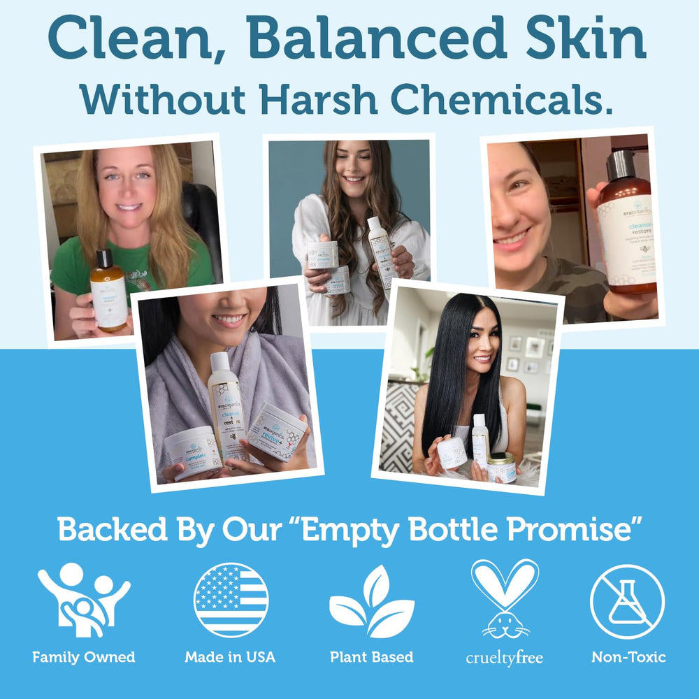 Era Organics Manuka Honey Face Wash daily use shot suggests simple morning routine.