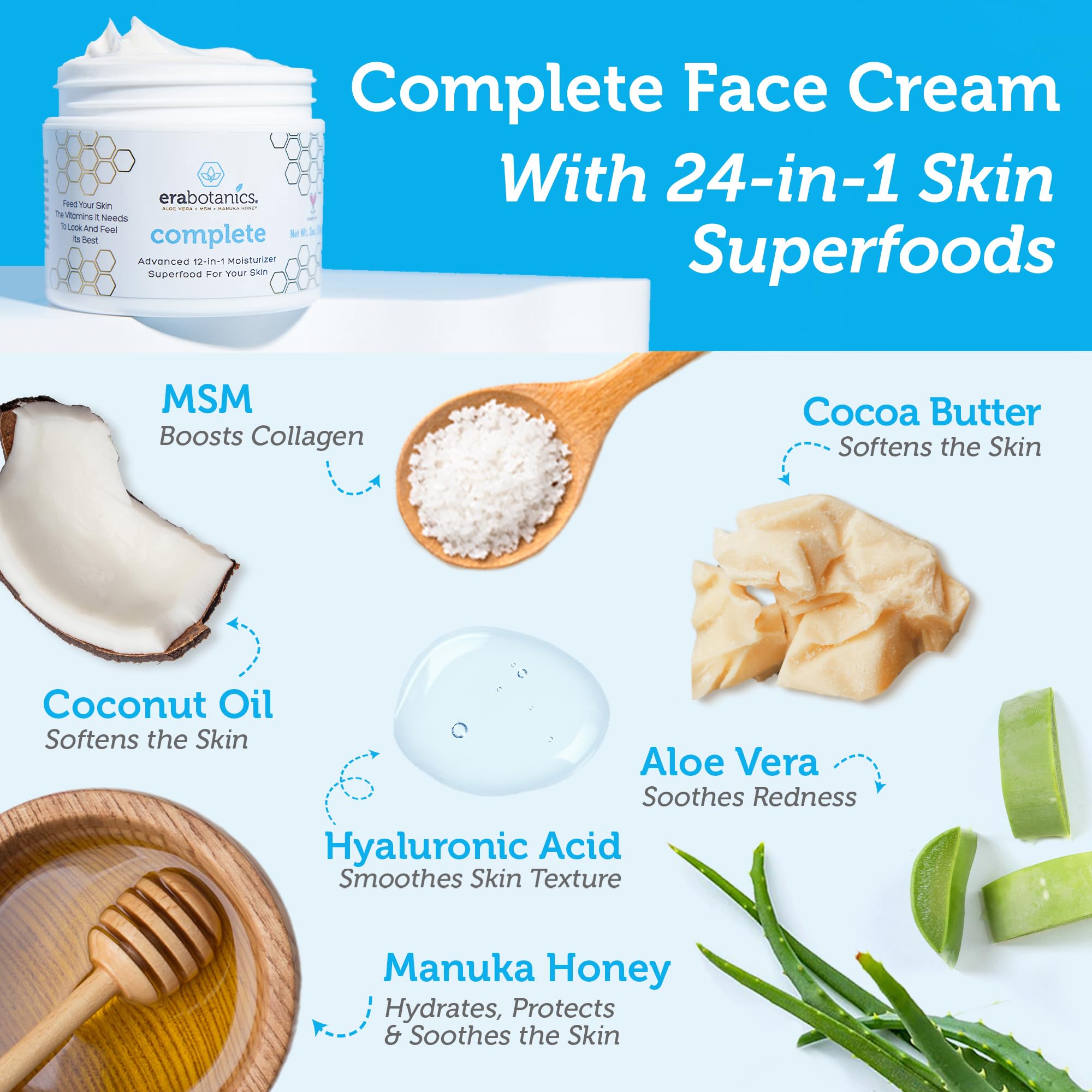 Era Organics sensitive skin portrait shows gentle daily care.