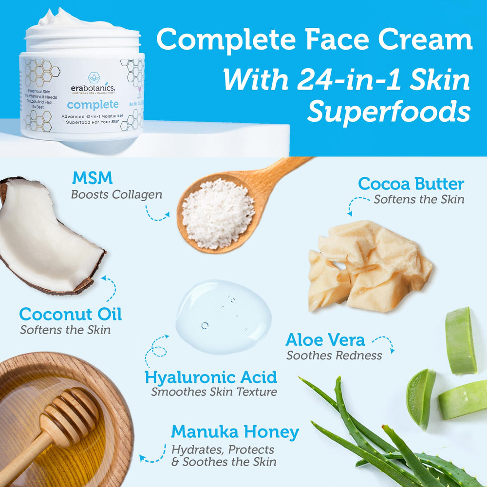 Era Organics sensitive skin portrait shows gentle daily care.