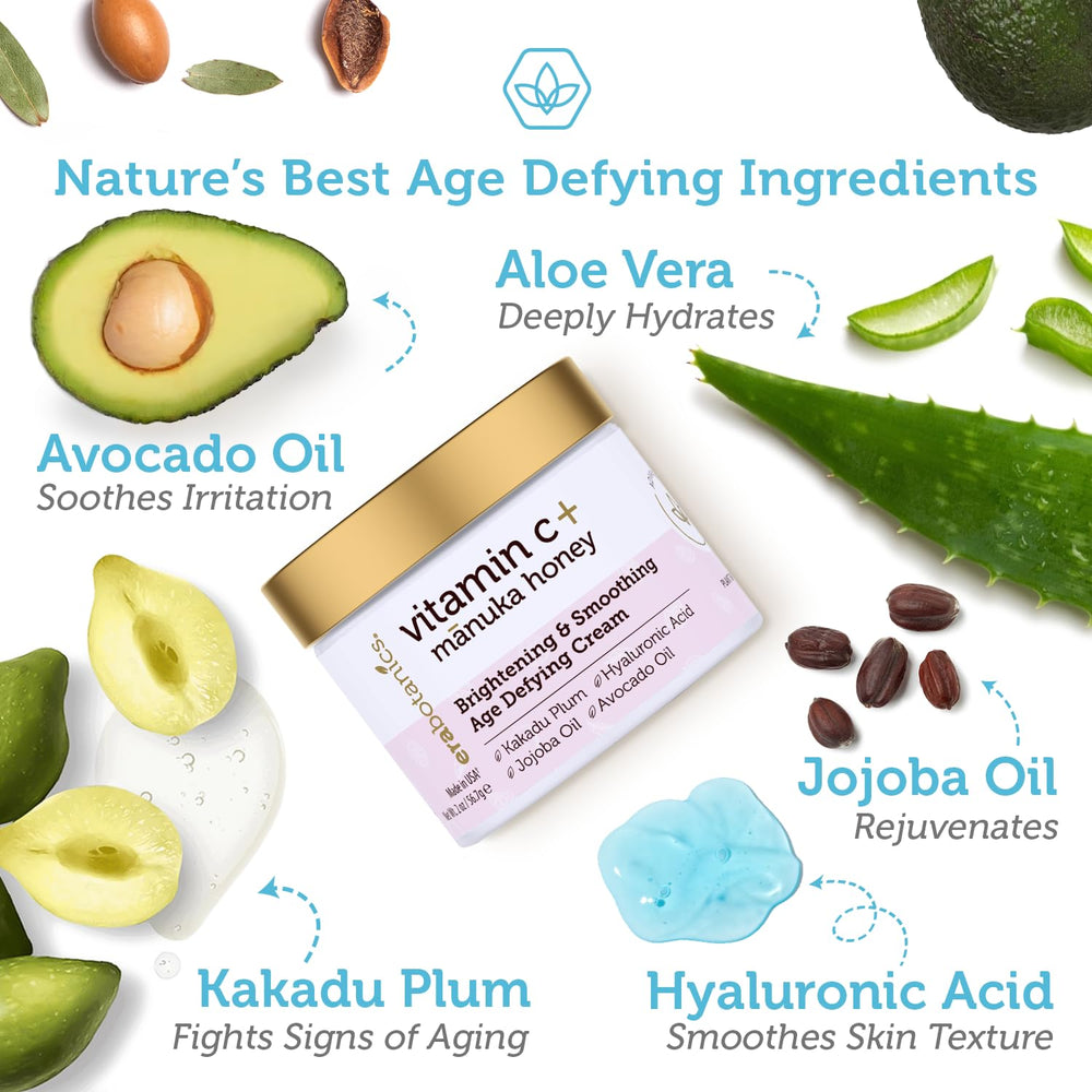 Era Organics Vitamin C Face Cream swatch demonstrates quick absorption and lightweight finish.