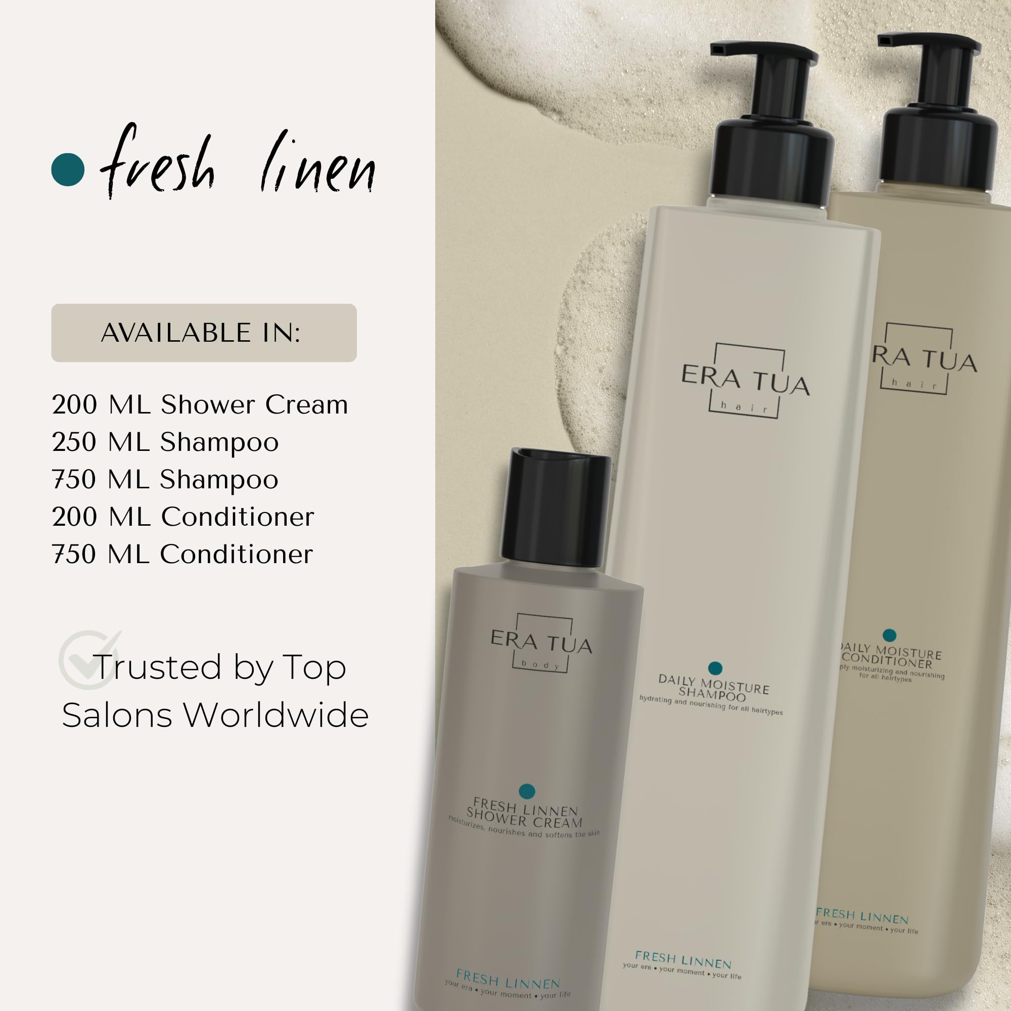 ERA TUA Fresh Linen packaging box communicates vegan and cruelty-free care.