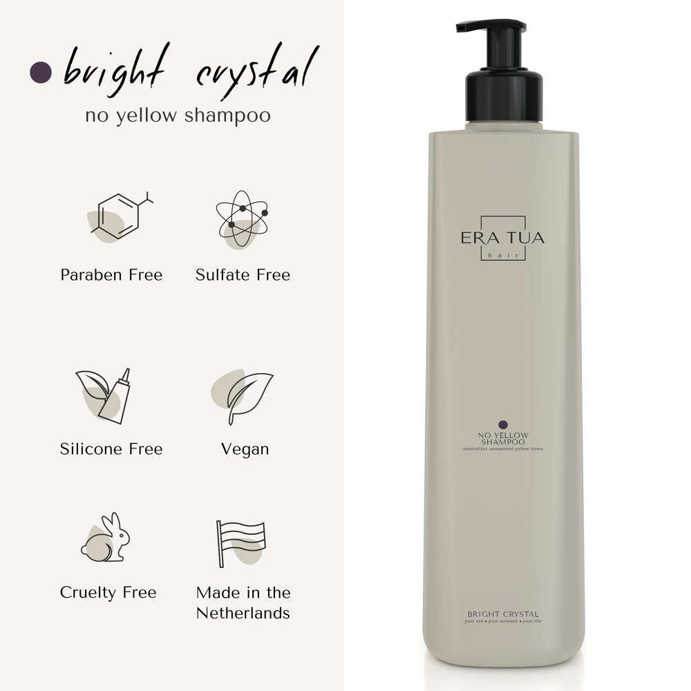 ERA TUA No-Yellow Toning Purple Shampoo scented with jasmine and rose