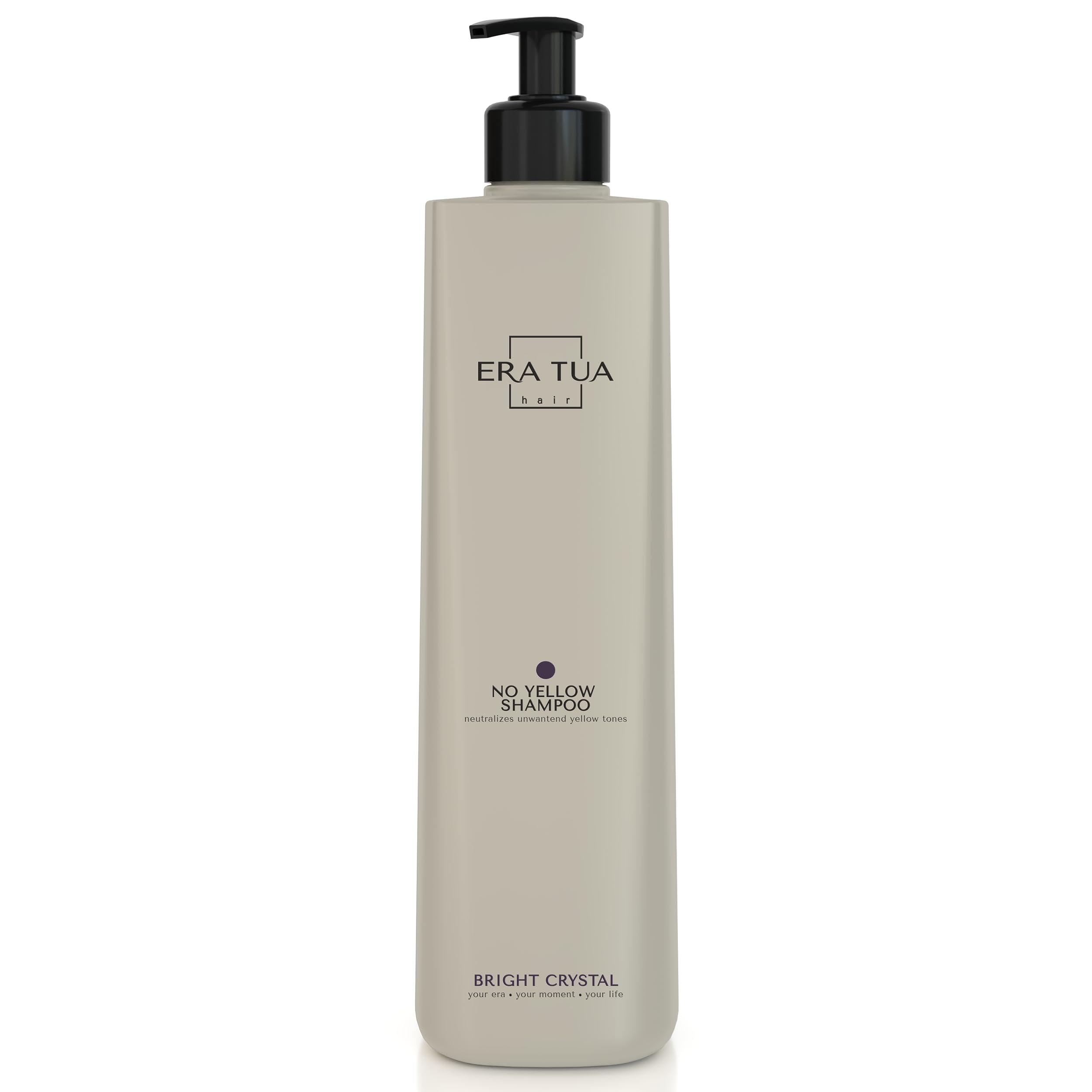 ERA TUA No-Yellow Toning Shampoo bottle front highlights brassiness neutralization