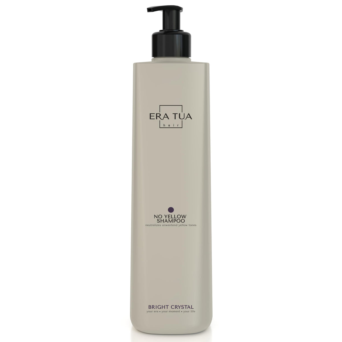 ERA TUA No-Yellow Toning Shampoo bottle front highlights brassiness neutralization