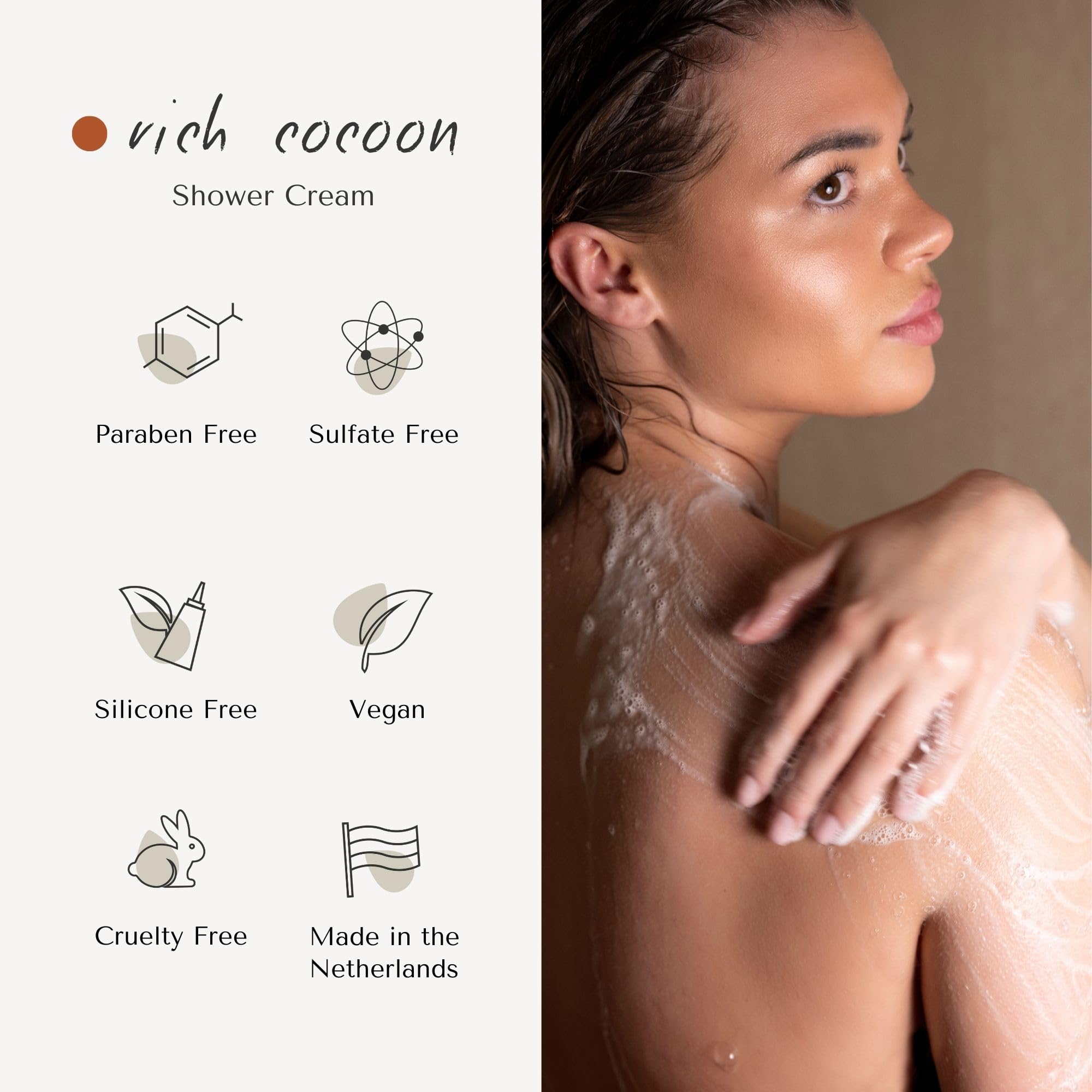 Era Tua Rich Cocoon with shea butter close-up highlights intense moisturization and lasting softness.