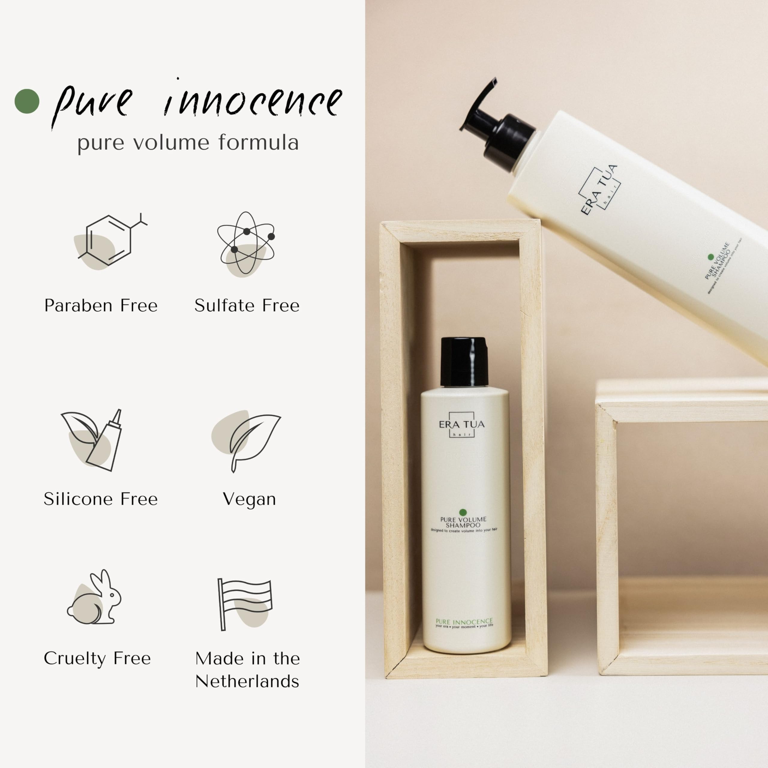 ERA TUA Pure Innocence Volume Shampoo calendula oil soothing scalp close-up