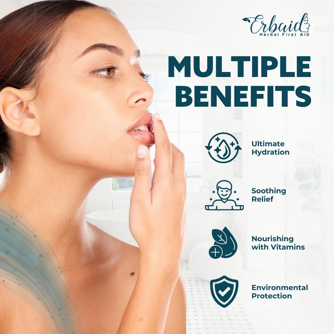Erbaid pure tallow lip balm core provides a protective moisture barrier.