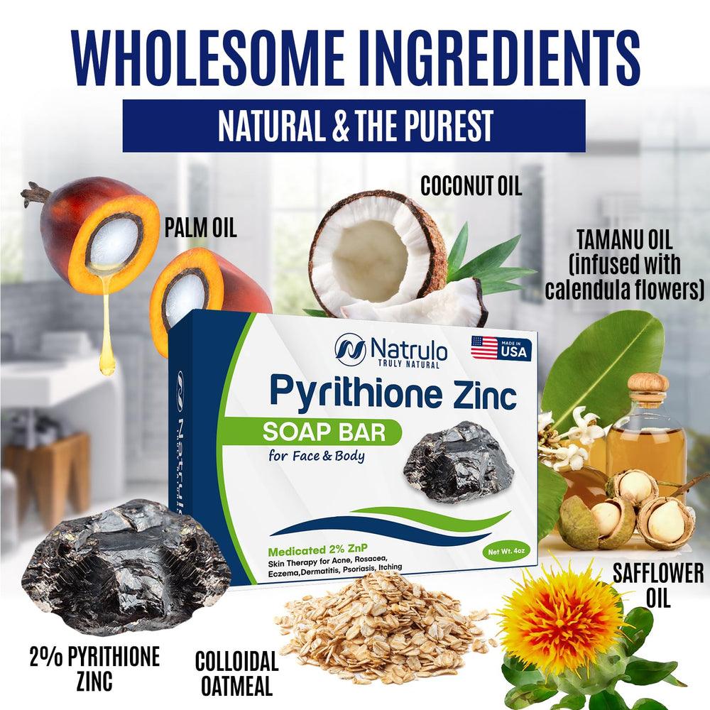Erbaid Pyrithione Zinc Soap Bar with bergamot citrus scent for refreshing routine.